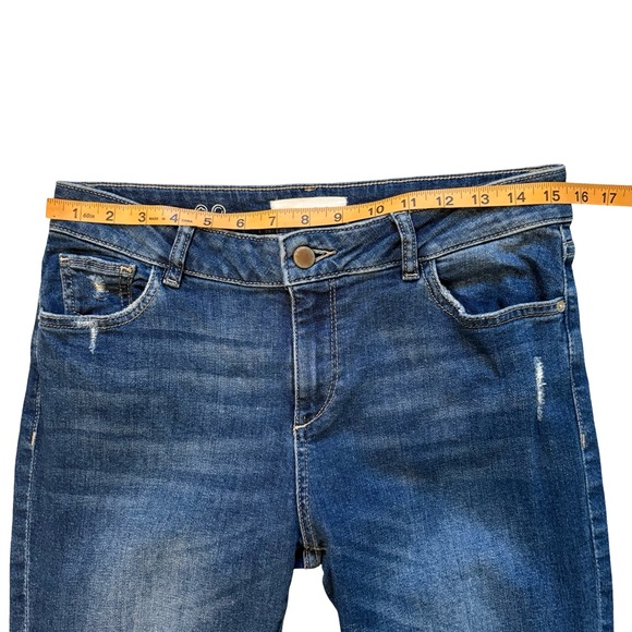 DL1961 Stevie Mid Rise Silm Boyfriend Cuffed Jeans in Rebel, Sz 27 - Picture 11 of 14